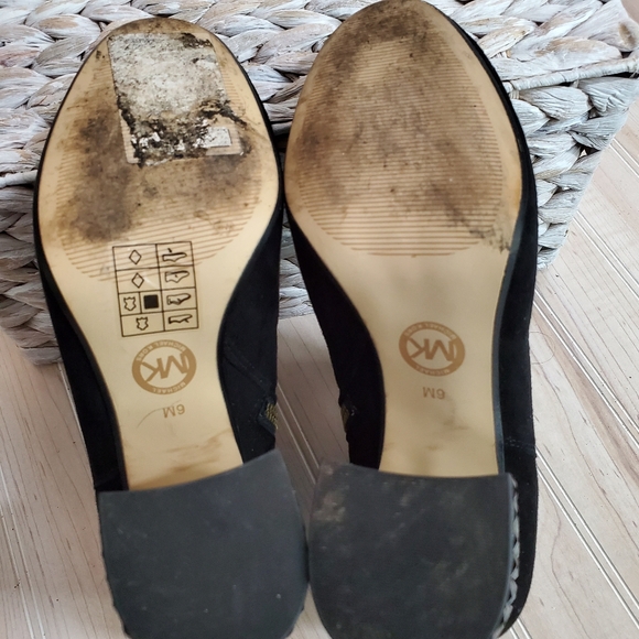 Michael Kors Embellished Boots Womens 6 Arabella Ankle Booties Black Suede Zip - Picture 6 of 6